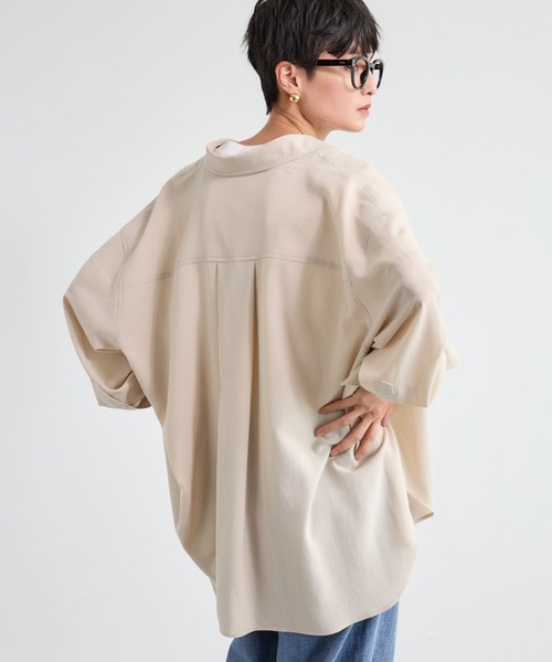 BARNYARDSTORM（バンヤードストーム）の「BARNYARDSTORM / ポプリンオーバーブラウス / ハンドウォッシャブル（シャツ/ブラウス・レディース・ブラウン/ピンク/チャコールグレー/ブルー/ライトベージュ/キャメル/ホワイト/ブラック・FREE）」の21枚目の写真