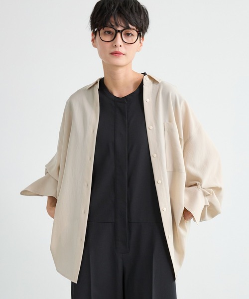 BARNYARDSTORM（バンヤードストーム）の「BARNYARDSTORM / ポプリンオーバーブラウス / ハンドウォッシャブル（シャツ/ブラウス・レディース・ブラウン/ピンク/チャコールグレー/ブルー/ライトベージュ/キャメル/ホワイト/ブラック・FREE）」の20枚目の写真