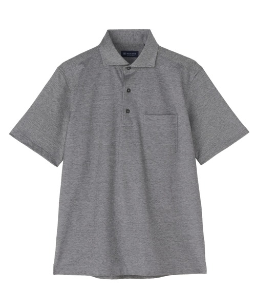 TOKYO SHIRTS(トウキョウシャツ)の「ビズポロ ホリゾンタルワイド コットン 半袖ポロシャツ(ポロシャツ・メンズ・グレー・S/M/L/LL/XL)」の1枚目の写真