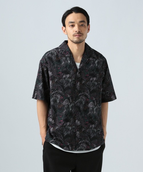 BAYFLOW（ベイフロー）の「[夏でも羽織りやすい]レトロパターン半袖柄シャツ（シャツ/ブラウス・メンズ・ネイビー/ブラック/ブラウン・MEDIUM/LARGE）」の21枚目の写真