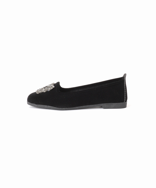 たいくんママ IENAマリュス VELVET SHOESネイビー37 MALUS/マリュス VELVET BIJOU SHOES(その他シューズ)|IENA