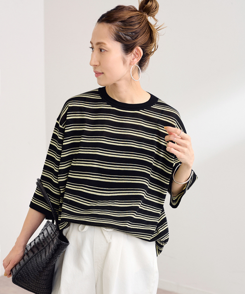 framework フレームワーク　モヘア　ボーダー　ニット　ネイビー framework フレームワーク モヘア ボーダー ニット ネイビー FRAMeWORK