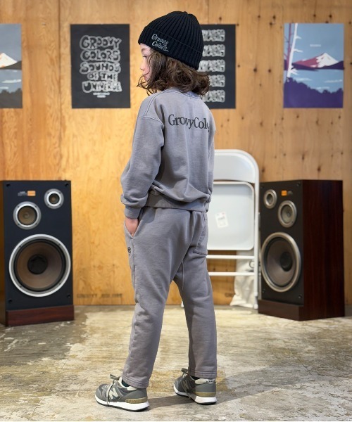 GROOVY COLORS(グルービーカラーズ)の「Overdye Sweat Pants(スウェットパンツ・キッズ・グレー・145/135)」の5枚目の写真