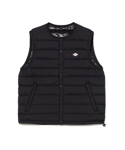 DANTON(ダントン)の「DANTON / CREWNECK INNER DOWN VEST(ベスト・レディース・オフホワイト/オリーブ/ブラック・MEDIUM)」の2枚目の写真