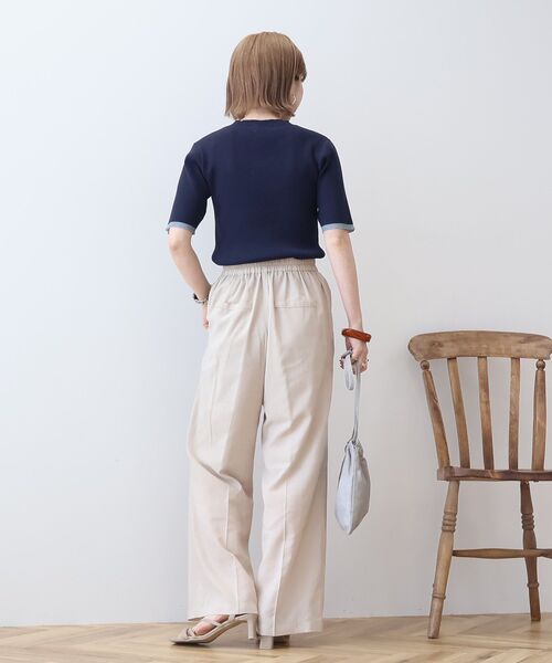 AMERICAN HOLIC(アメリカンホリック)の「袖口バイカラー半袖ニットプルオーバー(ニット/セーター・レディース・ピンク/ネイビー/オフホワイト・L/M)」の21枚目の写真