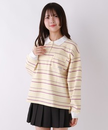 repipi armario | マルチボーダールーズポロトップス(Tシャツ/カットソー)