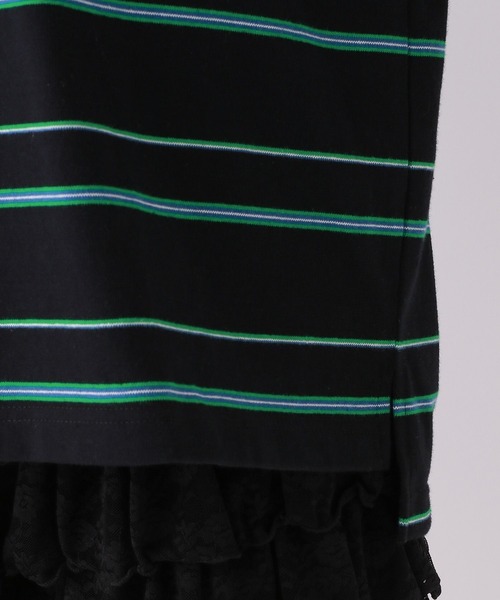 repipi armario（レピピ アルマリオ）の「マルチボーダールーズポロトップス（Tシャツ/カットソー・キッズ・ブラック/アイボリー/ブラウン・MEDIUM/SMALL/LARGE）」の16枚目の写真