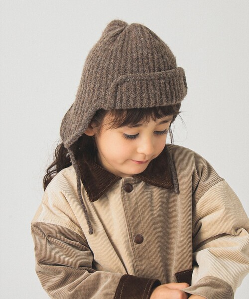 B:MING by BEAMS（ビーミングバイビームス）の「ニット アビエイター キャップ 2025FW（キャップ・キッズ・ホワイト系その他5/ライトブラウン・ONE SIZE）」の6枚目の写真