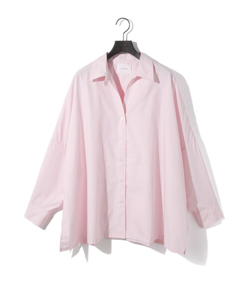MIDIUMISOLID（ミディウミソリッド）の「MIDIUMISOLID for Ladies スキッパーポンチョシャツ（シャツ/ブラウス・レディース・オフホワイト/ピンク/ライトブルー/ブラック・FREE）」の14枚目の写真