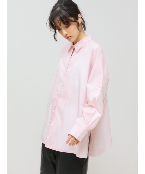 MIDIUMISOLID（ミディウミソリッド）の「MIDIUMISOLID for Ladies スキッパーポンチョシャツ（シャツ/ブラウス・レディース・オフホワイト/ピンク/ライトブルー/ブラック・FREE）」の19枚目の写真