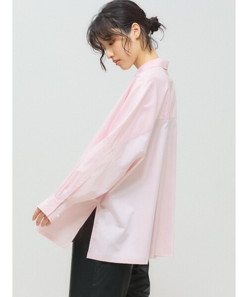 MIDIUMISOLID（ミディウミソリッド）の「MIDIUMISOLID for Ladies スキッパーポンチョシャツ（シャツ/ブラウス・レディース・オフホワイト/ピンク/ライトブルー/ブラック・FREE）」の20枚目の写真
