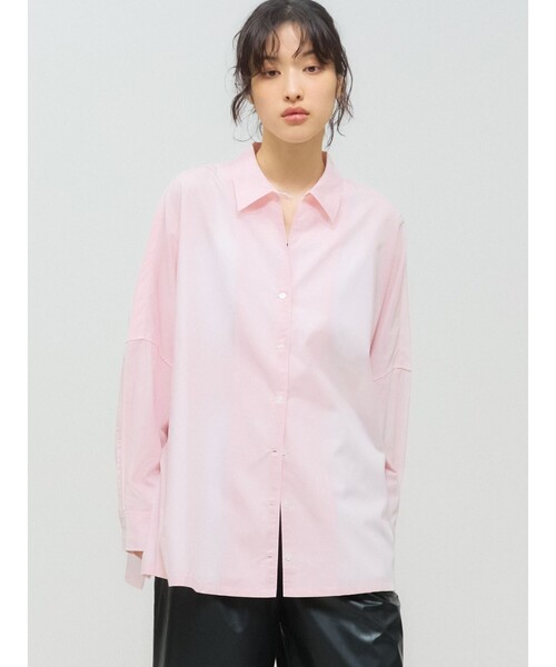 MIDIUMISOLID（ミディウミソリッド）の「MIDIUMISOLID for Ladies スキッパーポンチョシャツ（シャツ/ブラウス・レディース・オフホワイト/ピンク/ライトブルー/ブラック・FREE）」の21枚目の写真