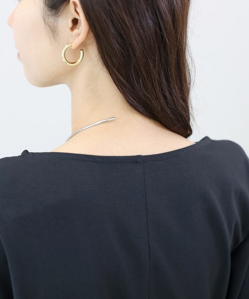 Aletta vita(アレッタビータ)の「汗染み防止加工タック使いドルマンプルオーバー(Tシャツ/カットソー・レディース・モカ/ブラック/グレー・M)」の11枚目の写真