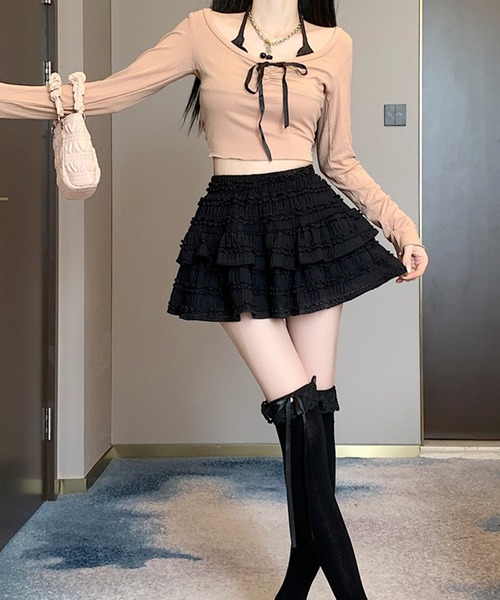 AD2010 archive フリルミニスカート 黒 Y2K AD2010 archive フリルミニスカート 黒 Y2K