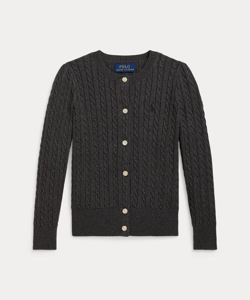 ミニケーブル コットン カーディガン