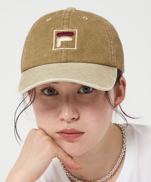 FILA(フィラ)の「【別注】<FILA>ピグメント コンビ キャップ(キャップ・レディース・ライトグレー/ブラウン・FREE)」の3枚目の写真