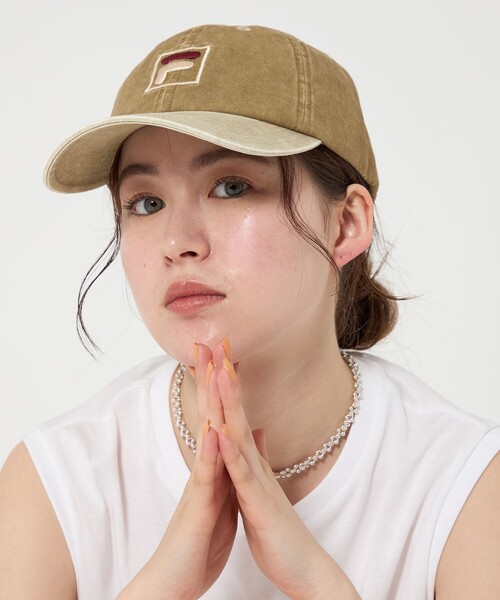 FILA(フィラ)の「【別注】<FILA>ピグメント コンビ キャップ(キャップ・レディース・ライトグレー/ブラウン・FREE)」の4枚目の写真