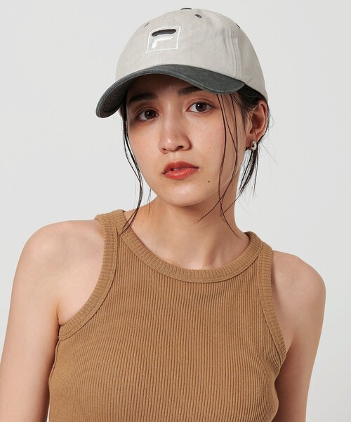 FILA(フィラ)の「【別注】<FILA>ピグメント コンビ キャップ(キャップ・レディース・ライトグレー/ブラウン・FREE)」の6枚目の写真