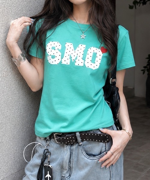 SHEENA(シーナ)の「【新色追加・7色展開】ドットロゴコンパクトフィットTシャツ(Tシャツ/カットソー・レディース・ネイビー/ホワイト/ブラック/グレー/エメラルド/ピンク/イエロー系・M)」の5枚目の写真