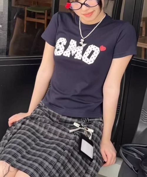 未使用✳︎タグ CAT柄のTシャツ＆ロングパンツセット ONLINE限定】CAT柄ワンポイントTシャツ&ロングパンツセット