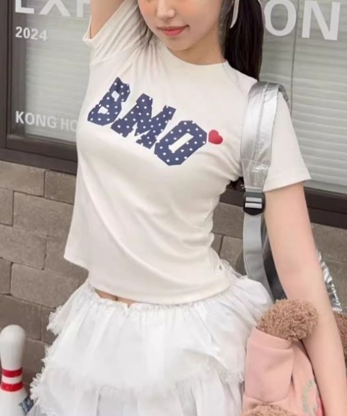 SHEENA(シーナ)の「【新色追加・7色展開】ドットロゴコンパクトフィットTシャツ(Tシャツ/カットソー・レディース・ネイビー/ホワイト/ブラック/グレー/エメラルド/ピンク/イエロー系・M)」の17枚目の写真