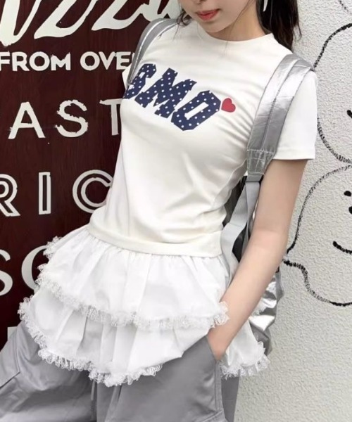 SHEENA(シーナ)の「【新色追加・7色展開】ドットロゴコンパクトフィットTシャツ(Tシャツ/カットソー・レディース・ネイビー/ホワイト/ブラック/グレー/エメラルド/ピンク/イエロー系・M)」の20枚目の写真