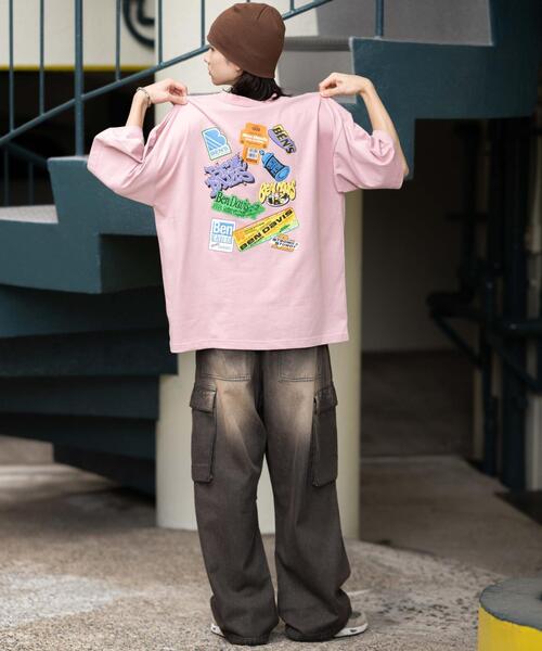 BEN DAVIS(ベンデイビス)の「∴WEGO/BENDAVIS別注クールタッチグラフィックT(Tシャツ/カットソー・メンズ・ブラウン/ブラック/ホワイト/ピンク・LARGE/MEDIUM/SMALL)」の6枚目の写真