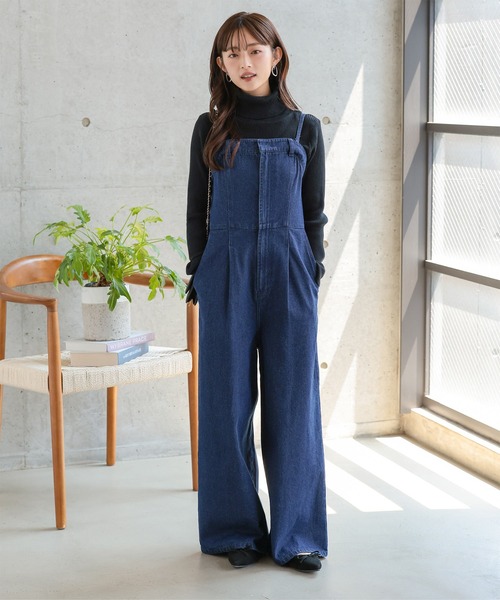 低身長向けサイズ ] キャミストラップビスチェ風デニム
