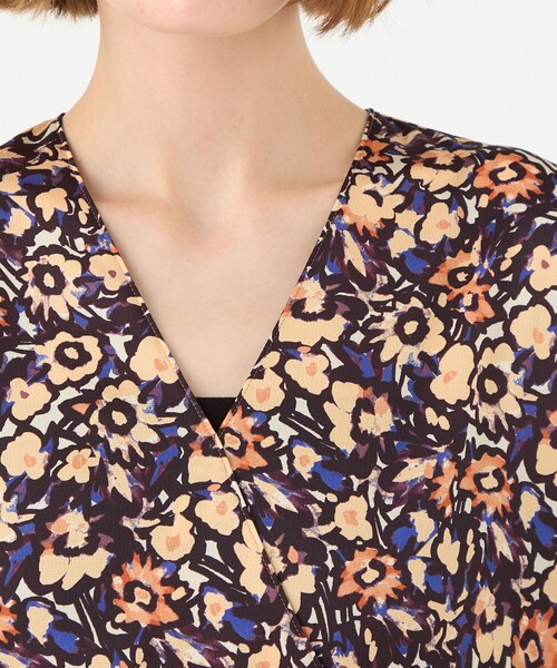 ballsey 花柄カシュクールワンピース フィールドフラワープリント カシュクールワンピース
