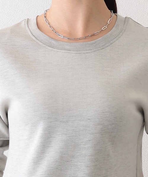 DAYRA(デイラ)の「クルーネック ギャザー ペプラム 長袖 プルオーバー(Tシャツ/カットソー・レディース・ダークグレー/ブルーグレー/ブラック/ライトグレー/ホワイト・S/FREE)」の12枚目の写真