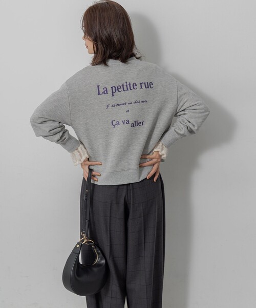 組曲(クミキョク)の「バックプリント裏毛 プルオーバー(Tシャツ/カットソー・レディース・ブラック系/ライトグレー系・7/6/5)」の10枚目の写真
