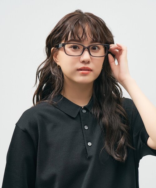 Zoff｜takashi kumagai ウェリントン型 メガネ｜横長フレーム｜黒縁