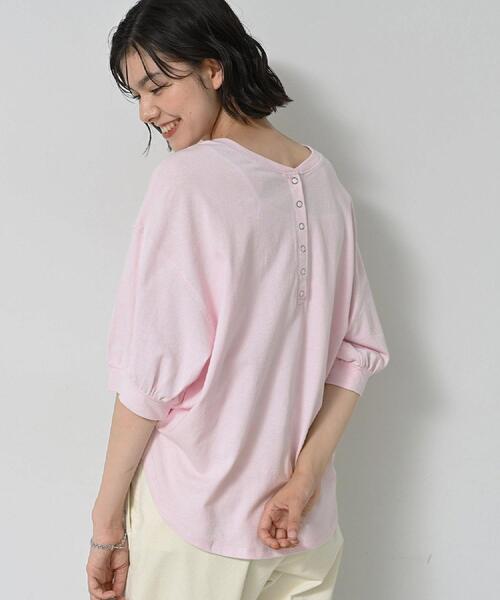 Dessin（デッサン）の「【360度可愛い/前後2WAY/洗える】ライトコットンヘンリーカットソー（Tシャツ/カットソー・レディース・ピンク/ブラック/ブラウン系その他/ナチュラル・01/02/03/00）」の4枚目の写真
