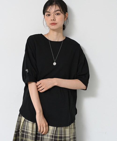 Dessin（デッサン）の「【360度可愛い/前後2WAY/洗える】ライトコットンヘンリーカットソー（Tシャツ/カットソー・レディース・ピンク/ブラック/ブラウン系その他/ナチュラル・01/02/03/00）」の9枚目の写真