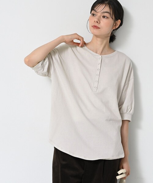 Dessin（デッサン）の「【360度可愛い/前後2WAY/洗える】ライトコットンヘンリーカットソー（Tシャツ/カットソー・レディース・ピンク/ブラック/ブラウン系その他/ナチュラル・01/02/03/00）」の17枚目の写真