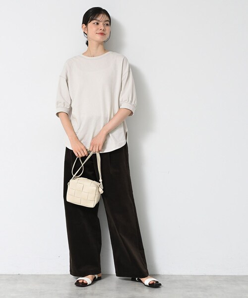 Dessin（デッサン）の「【360度可愛い/前後2WAY/洗える】ライトコットンヘンリーカットソー（Tシャツ/カットソー・レディース・ピンク/ブラック/ブラウン系その他/ナチュラル・01/02/03/00）」の19枚目の写真