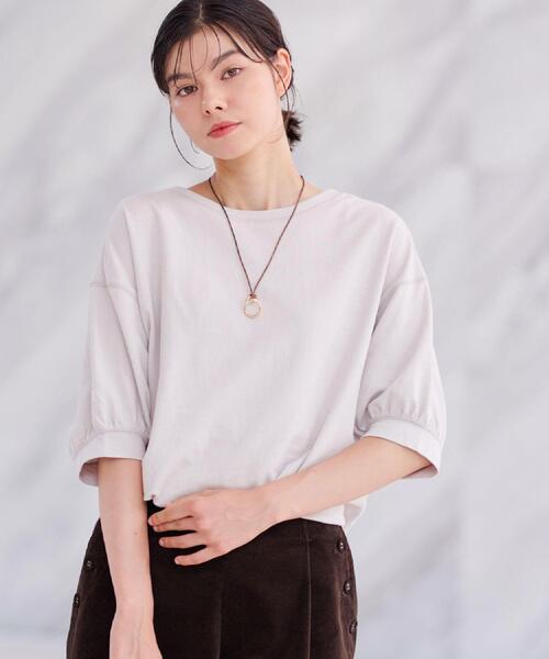 Dessin（デッサン）の「【360度可愛い/前後2WAY/洗える】ライトコットンヘンリーカットソー（Tシャツ/カットソー・レディース・ピンク/ブラック/ブラウン系その他/ナチュラル・01/02/03/00）」の21枚目の写真