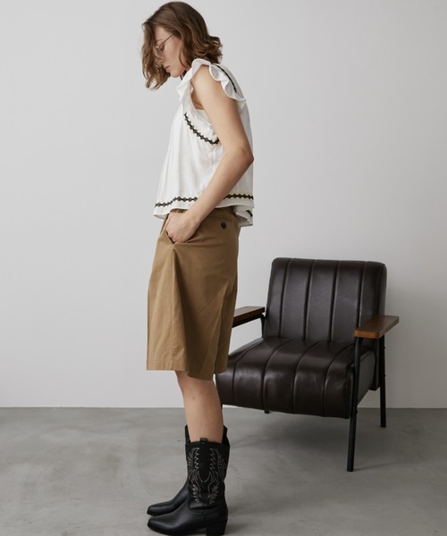 Auntie Rosa Holiday（アンティローザホリデー）の「ピンタック刺繍ノースリブラウス（シャツ/ブラウス・レディース・ネイビー/ホワイト・FREE）」の21枚目の写真