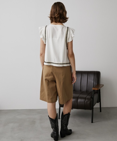 Auntie Rosa Holiday（アンティローザホリデー）の「ピンタック刺繍ノースリブラウス（シャツ/ブラウス・レディース・ネイビー/ホワイト・FREE）」の22枚目の写真