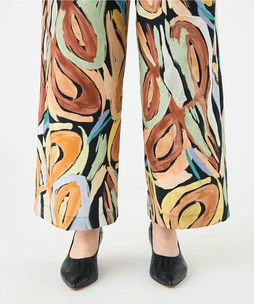 BALLSEY（ボールジィ）の「ハンドペイントプリント タックセミワイドパンツ（その他パンツ・レディース・オレンジ系その他2・34/36）」の2枚目の写真