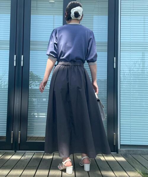 couture brooch(クチュールブローチ)の「【5分袖・華奢見え・通勤】配色スカラ5分袖ニット(ニット/セーター・レディース・ブルー系その他/アイボリー/ブラック・36/38/40/42)」の15枚目の写真