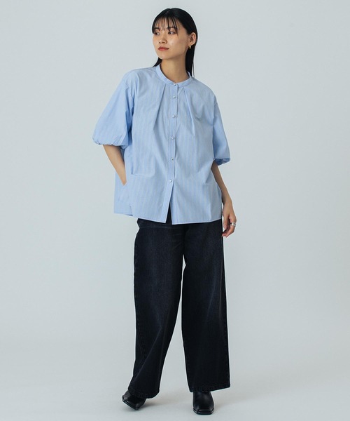 ROSE BUD（ローズバッド）の「(CREOLME)WIDE DENIM PANTS（デニムパンツ・レディース・ブラック/ライトインディゴブルー・M/S）」の10枚目の写真