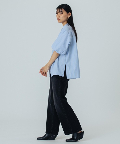 ROSE BUD（ローズバッド）の「(CREOLME)WIDE DENIM PANTS（デニムパンツ・レディース・ブラック/ライトインディゴブルー・M/S）」の11枚目の写真