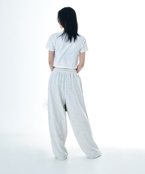 DAESE TOKYO(デセトウキョウ)の「『DAESE TOKYO/デセトウキョウ』裏毛ワイドパンツ(その他パンツ・レディース・オートミール/チャコールグレー・FREE)」の11枚目の写真