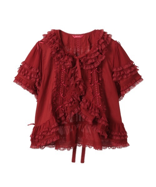 PINK HOUSE ピンクハウス レースブラウス リボン レース使いボレロ風ブラウス（シャツ/ブラウス）｜PINK HOUSE（ピンク