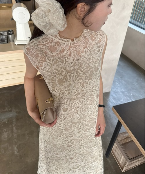LE'RURE(リルアー)の「Prism lace A-line dress(ドレス・レディース・ライトブルー/ブラック/ホワイト系その他/ベージュ/グリーン系その他/チャコール・MEDIUM/SMALL/M-Short/M-Long)」の17枚目の写真