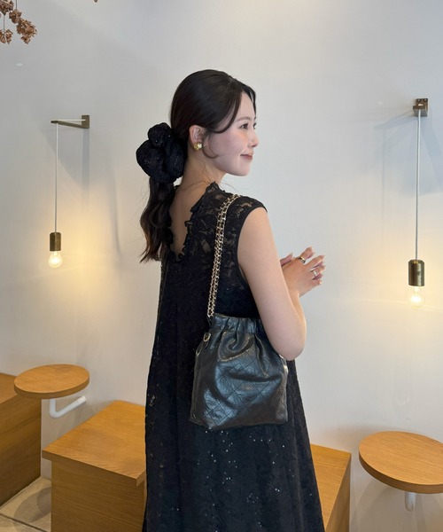LE'RURE(リルアー)の「Prism lace A-line dress(ドレス・レディース・ライトブルー/ブラック/ホワイト系その他/ベージュ/グリーン系その他/チャコール・MEDIUM/SMALL/M-Short/M-Long)」の9枚目の写真