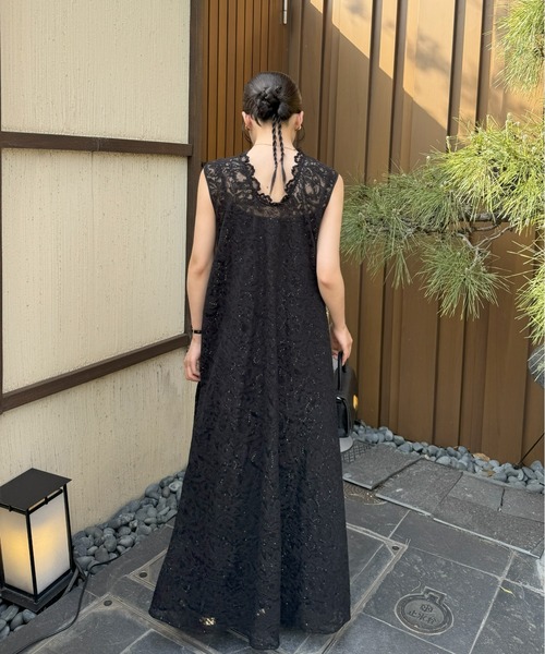 LE'RURE(リルアー)の「Prism lace A-line dress(ドレス・レディース・ライトブルー/ブラック/ホワイト系その他/ベージュ/グリーン系その他/チャコール・MEDIUM/SMALL/M-Short/M-Long)」の15枚目の写真