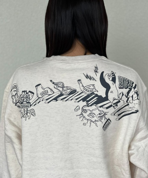 CHUMS（チャムス）の「【CHUMS】Adventure Crew Top（スウェット・メンズ・ナチュラル/グレー/ネイビー・LARGE/MEDIUM/X-LARGE）」の11枚目の写真