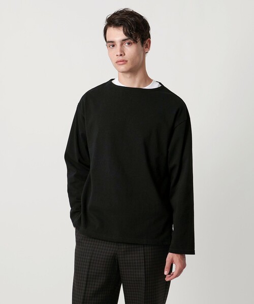 タグ付き　UNITED ARROWS 吊り編み天竺 バスクシャツ　SLOW & セール】吊り編み天竺 バスクシャツ 「SLOW & 」（Tシャツ/カットソー